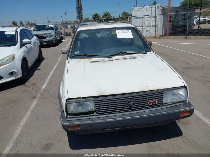1986 Volkswagen Gti VIN: 1VWDB0177GV059080 Lot: 42832425