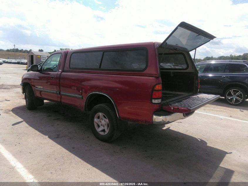 2000 Toyota Tundra Sr5 V8 VIN: 5TBKT4417YS010505 Lot: 42835443