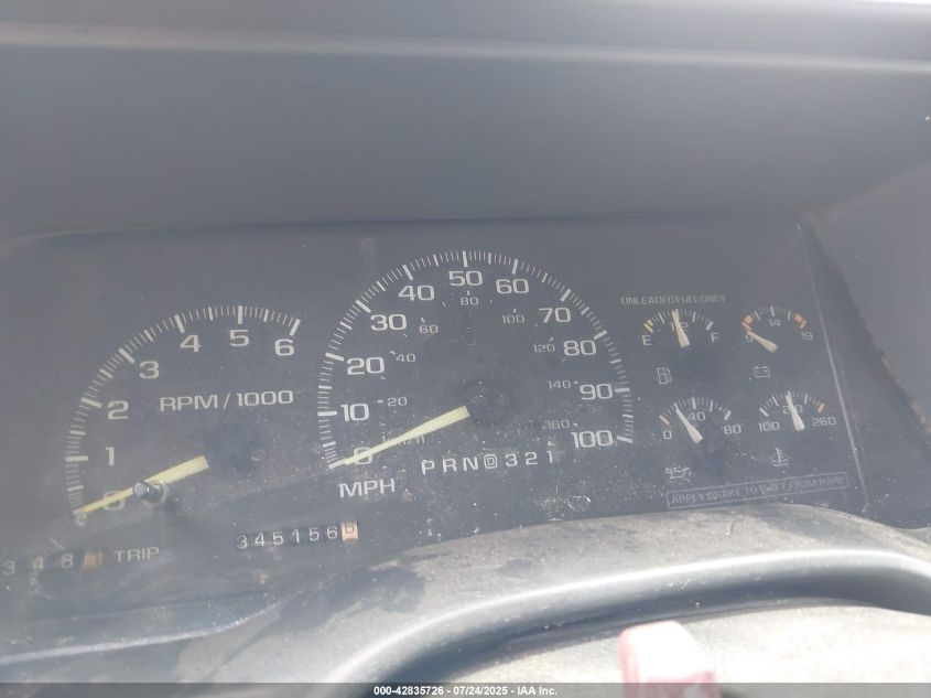 1997 Chevrolet Tahoe Lt VIN: 1GNEK13R9VJ341857 Lot: 43433356