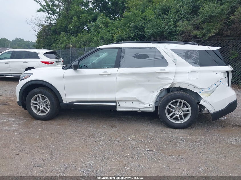 2025 Ford Explorer 2.3 Active White Lot 111042836859 Vin 1FMUK8DH7SGB43902