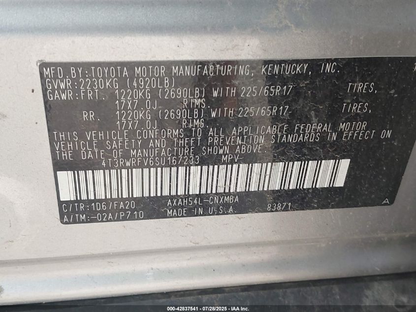 2025 Toyota Rav4 Hybrid - 4T3RWRFV6SU167233