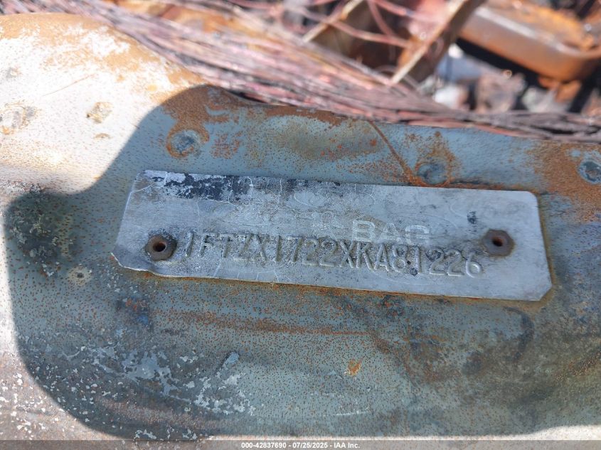 1999 Ford F-150 Work Series/Xl/Xlt VIN: 1FTZX1722XKA81226 Lot: 42837690