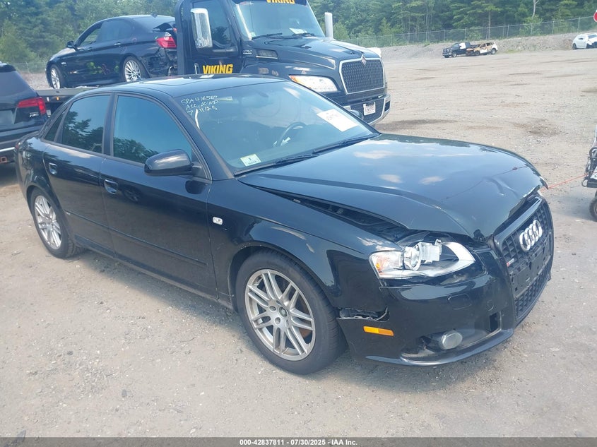 2007 Audi A4 2.0T black sedan gasoline WAUEF78E97A007558 photo #1