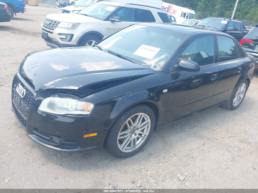 2007 Audi A4 2.0T black sedan gasoline WAUEF78E97A007558 photo #3