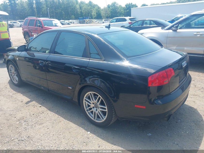 2007 Audi A4 2.0T black sedan gasoline WAUEF78E97A007558 photo #4