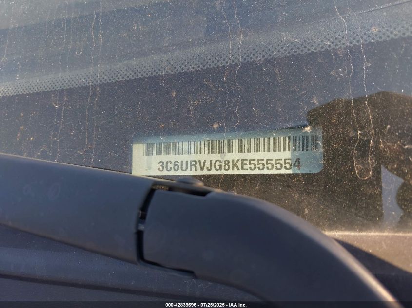 2019 Ram Promaster 3500 Cargo Van High Roof 159 Wb Ext VIN: 3C6URVJG8KE555554 Lot: 42839696