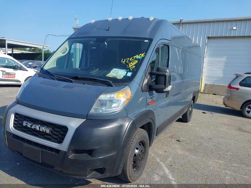 2019 Ram Promaster 3500 Cargo Van High Roof 159 Wb Ext VIN: 3C6URVJG8KE555554 Lot: 42839696