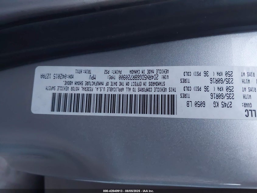 2D4RN5DG6BR720900 2011 DODGE CARAVAN photo no. 9