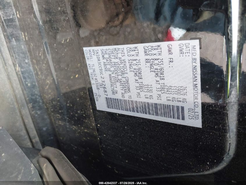 2025 Nissan Pathfinder - 5N1DR3CC9SC232687