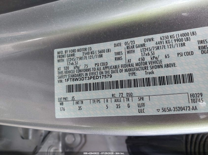 2023 Ford F-350 - 1FT8W3DT3PED17579