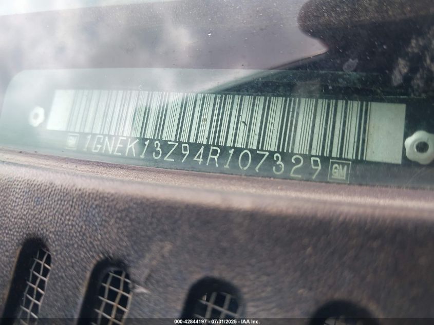 2004 Chevrolet Tahoe Lt VIN: 1GNEK13Z94R107329 Lot: 42844197