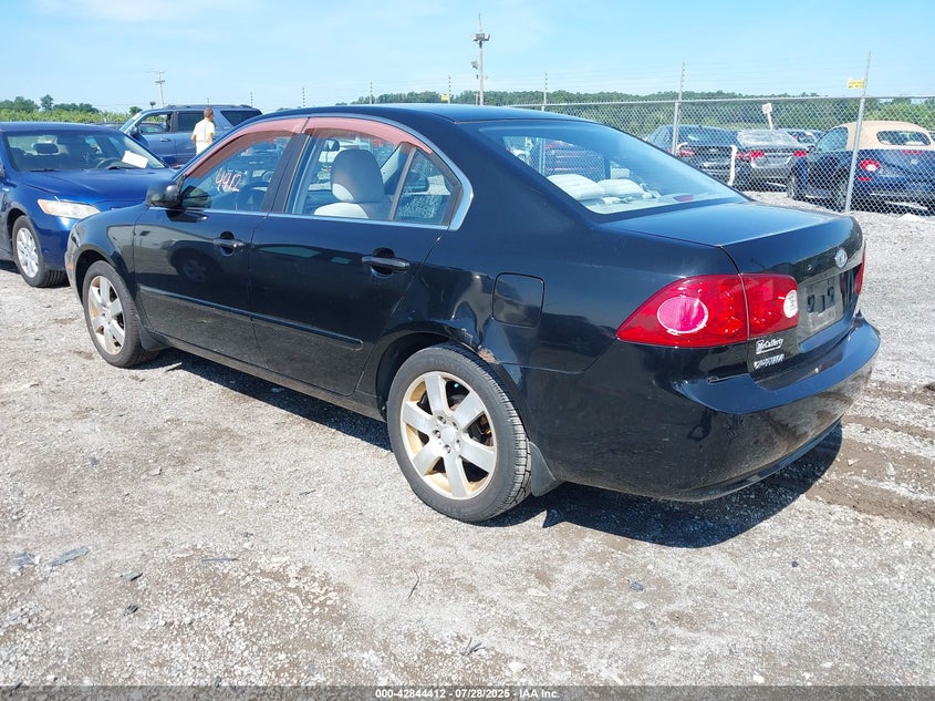 2007 Kia Optima Lx VIN: KNAGE123975114599 Lot: 42844412