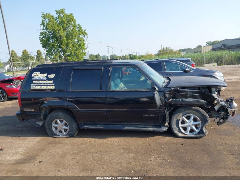 2000 GMC Yukon Denali VIN: 1GKEK63R0YR199804 Lot: 42844417