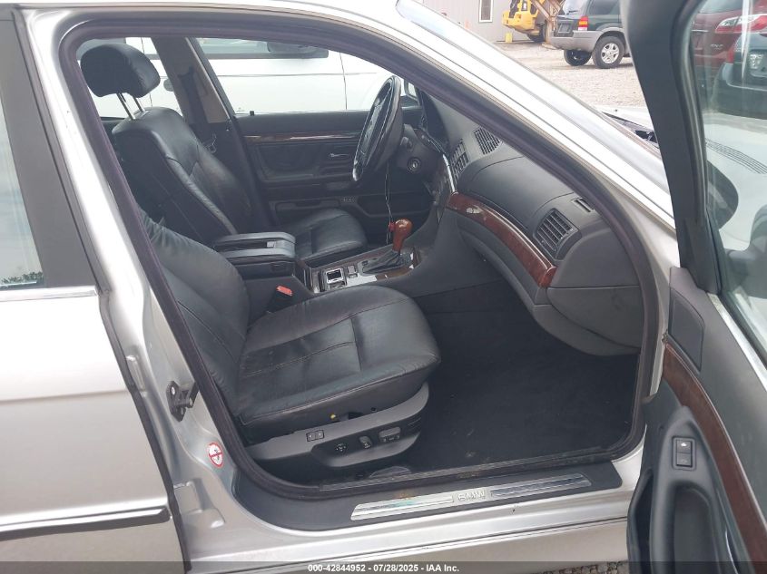 2001 BMW 740Il VIN: WBAGH83451DP21426 Lot: 42844952