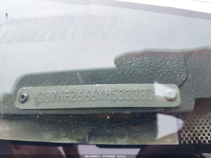 1999 Dodge Ram 2500 St VIN: 3B7KF2666XM533380 Lot: 42846211