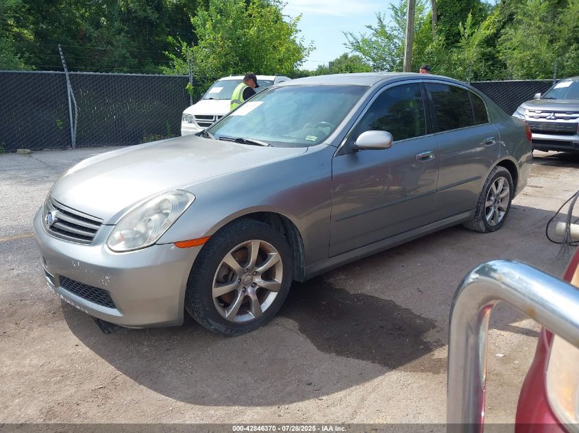 2006 Infiniti G35 VIN: JNKCV51F36M605869 Lot: 42846370
