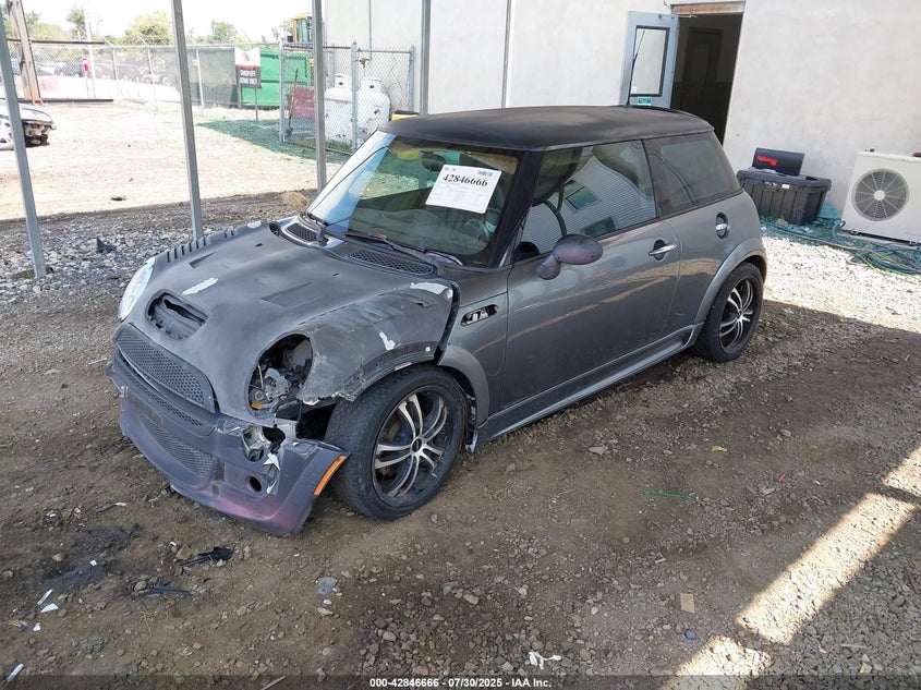 2003 Mini Cooper S grey hatchback gasoline WMWRE33483TD67403 photo #3