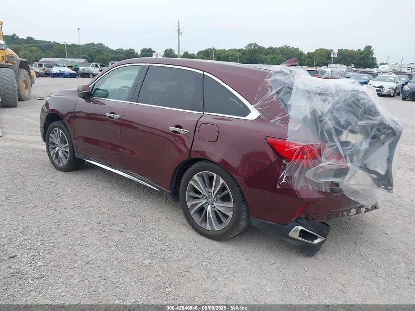 Vin: 5j8yd4h50jl017333, lot: 43340422, acura mdx technology package   acurawatch plus pkg 20183