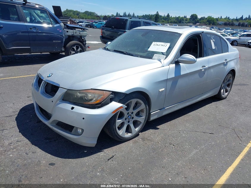2008 BMW 335I silver sedan gasoline WBAVB73528KY63329 photo #3