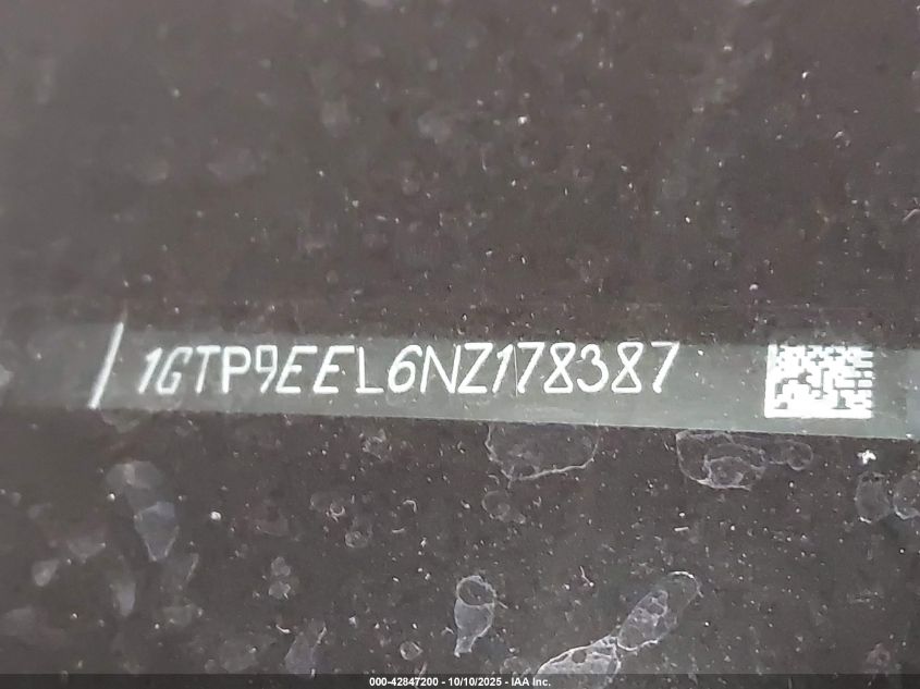 2022 GMC Sierra 1500 Limited 4Wd Short Box At4 VIN: 1GTP9EEL6NZ178387 Lot: 42847200