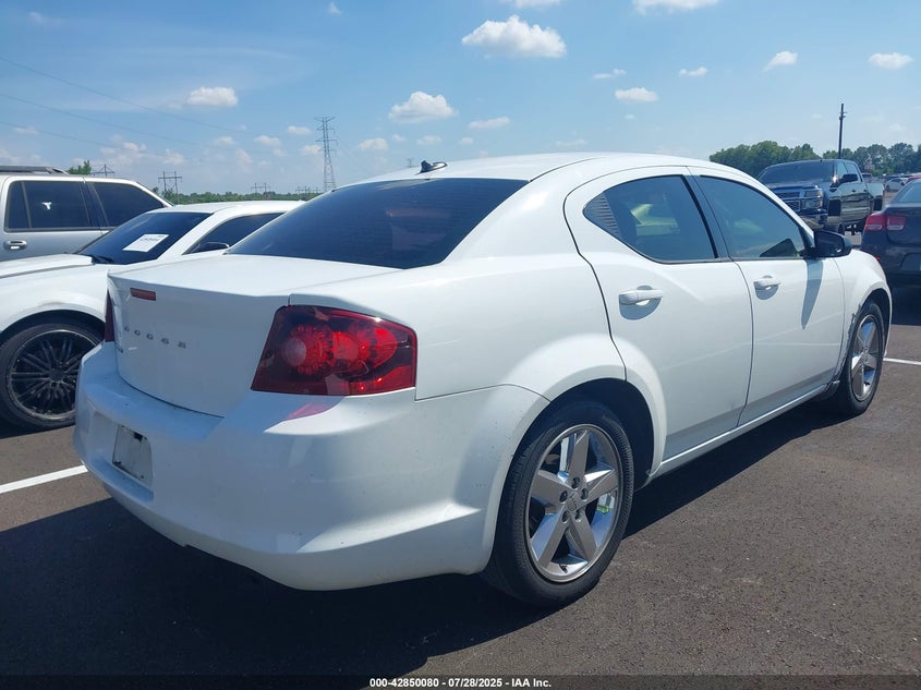 Vin: 1c3cdzab7dn564845, lot: 43343657, dodge avenger se 20134