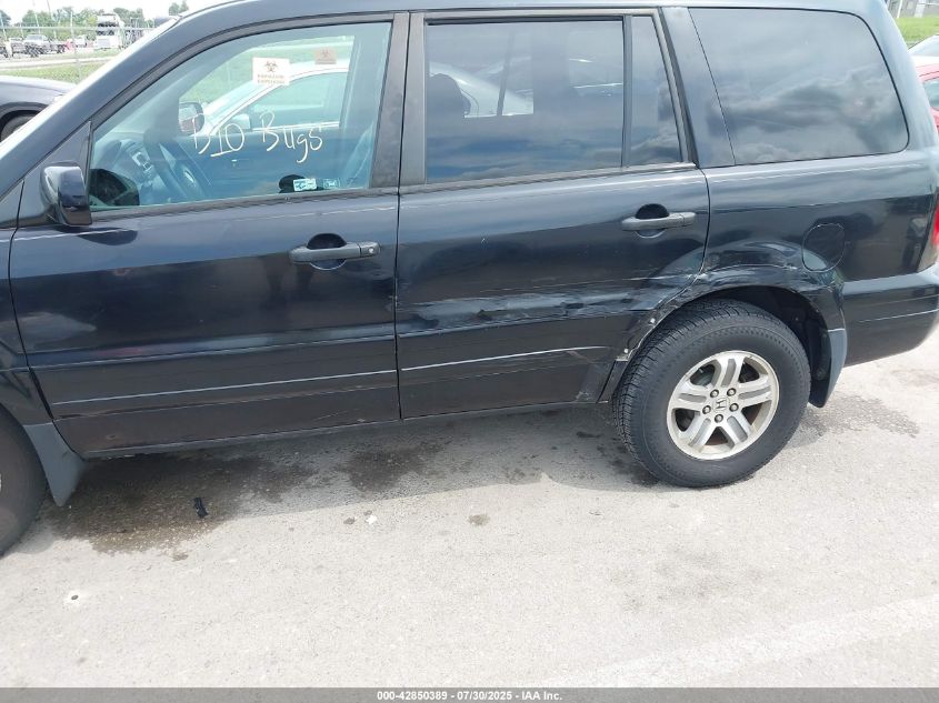 2003 Honda Pilot Ex-L VIN: 2HKYF18643H566153 Lot: 42850389