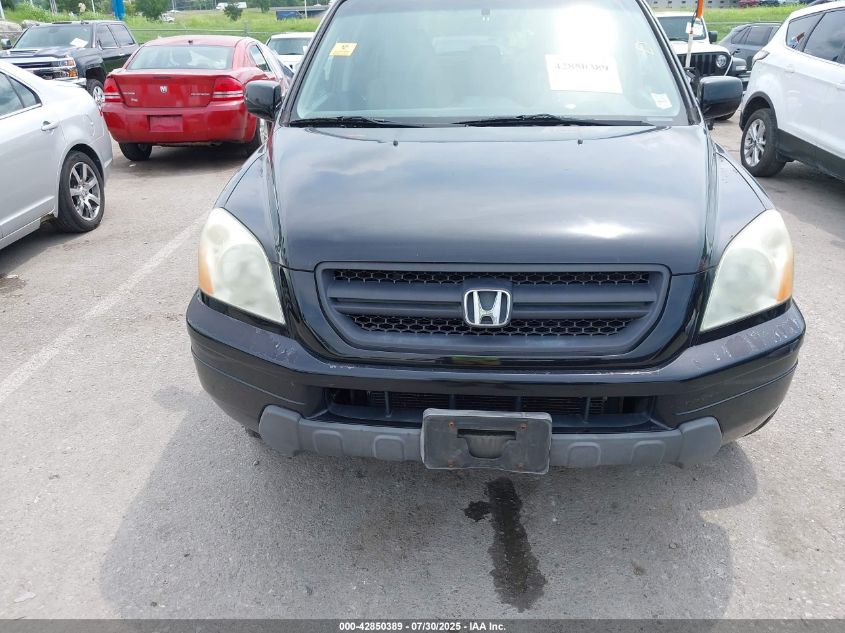 2003 Honda Pilot Ex-L VIN: 2HKYF18643H566153 Lot: 42850389
