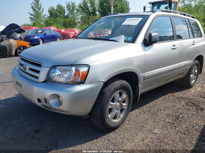 2006 Toyota Highlander V6 VIN: JTEEP21A160180808 Lot: 42850409
