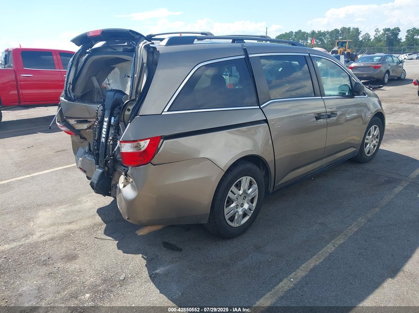 Vin: 5fnrl5h24db076183, lot: 43344129, honda odyssey lx 20134