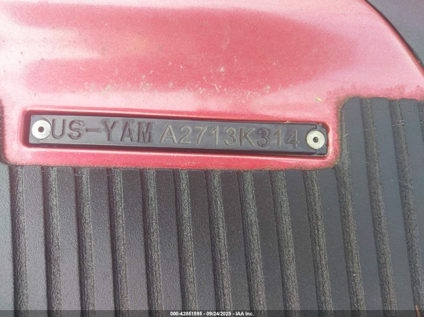 2014 Yamaha Other VIN: USYAMA2713K314 Lot: 42851595