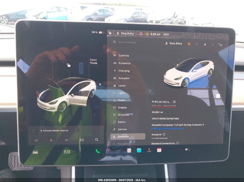 2020 Tesla Model 3 Performance Dual Motor All-Wheel Drive VIN: 5YJ3E1EC2LF627456 Lot: 42853589