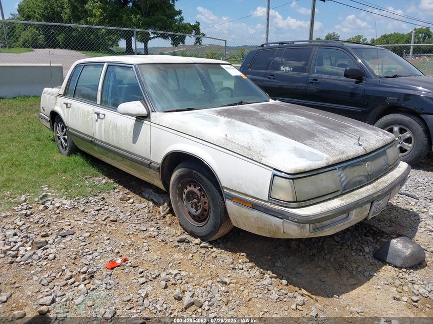 1990 Buick Electra Park Avenue white sedan gasoline 1G4CW54CXL1649022 photo #1