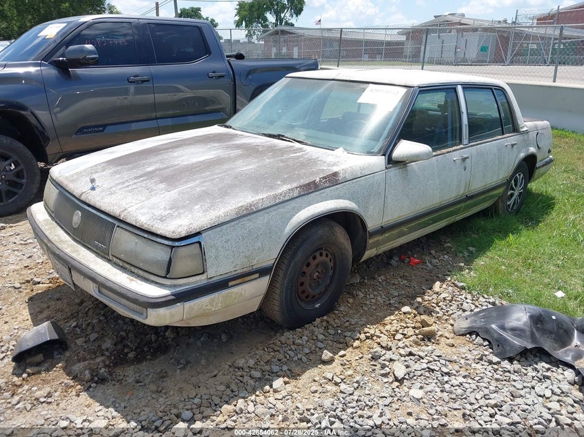 1990 Buick Electra Park Avenue white sedan gasoline 1G4CW54CXL1649022 photo #3