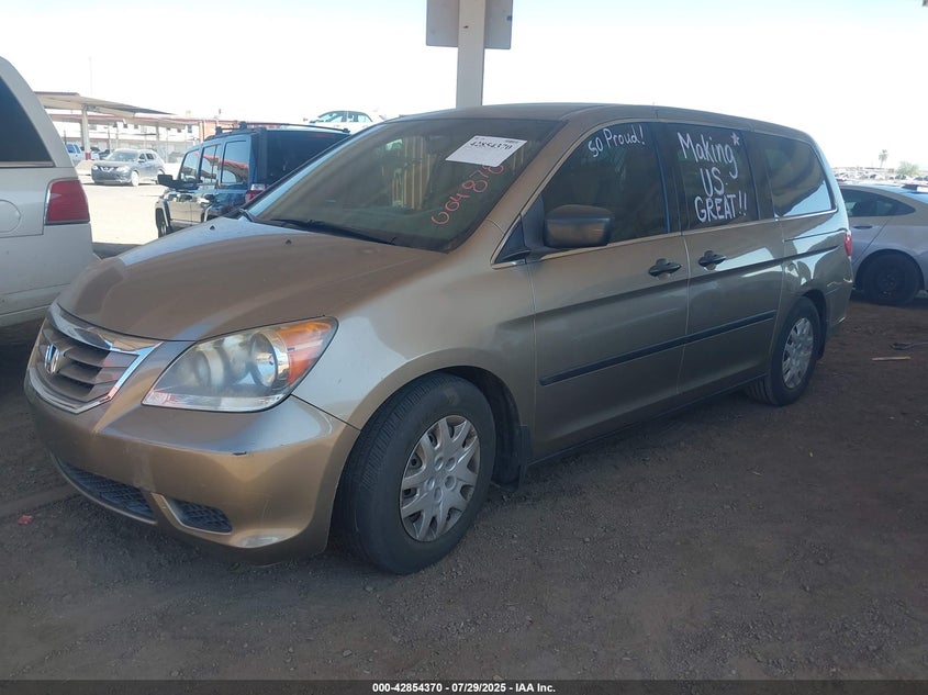Vin: 5fnrl3h29ab004878, lot: 43347955, honda odyssey lx 20102