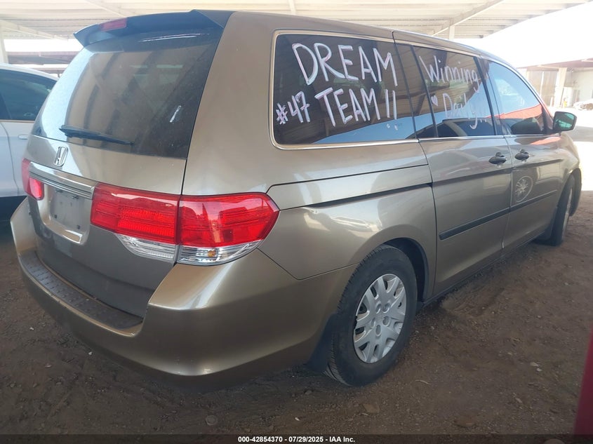 Vin: 5fnrl3h29ab004878, lot: 43347955, honda odyssey lx 20104