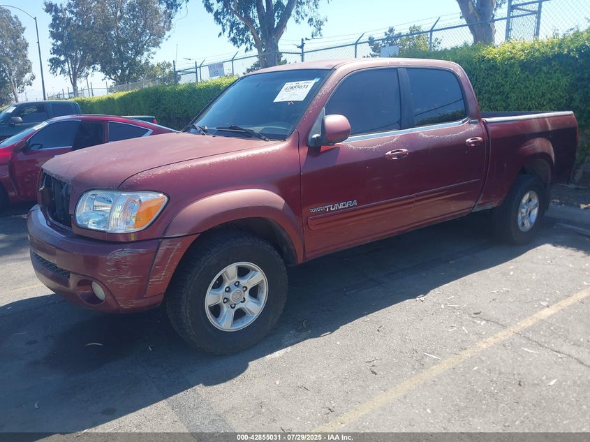 2005 Toyota Tundra Limited V8 red truck gasoline 5TBET38115S484317 photo #3
