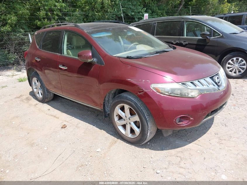 2010 Nissan Murano Sl VIN: JN8AZ1MW8AW119254 Lot: 42855659