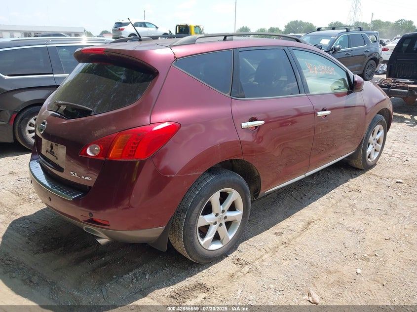 2010 Nissan Murano Sl VIN: JN8AZ1MW8AW119254 Lot: 42855659