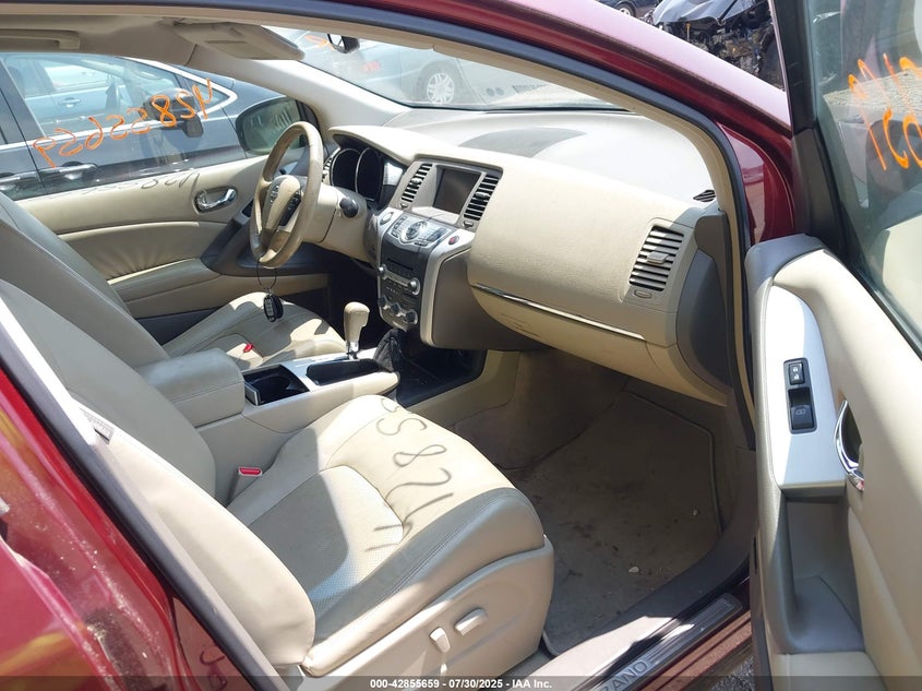 2010 Nissan Murano Sl VIN: JN8AZ1MW8AW119254 Lot: 42855659