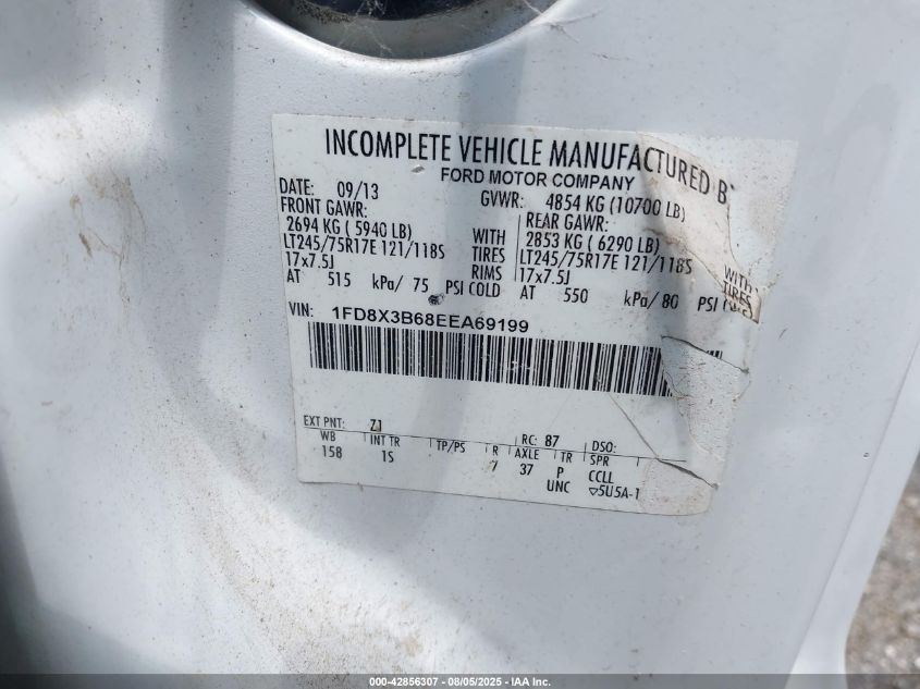 2014 Ford F-350 Xl VIN: 1FD8X3B68EEA69199 Lot: 42856307