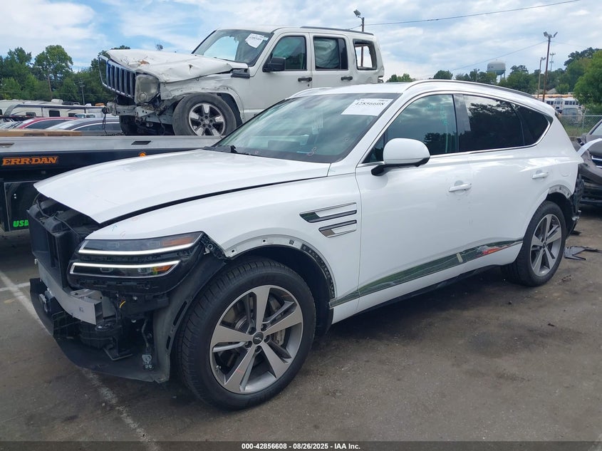 2021 Genesis Gv80 3.5 3.5t Awd Advanced White Lot 111042856608 Vin KMUHCESC2MU064597