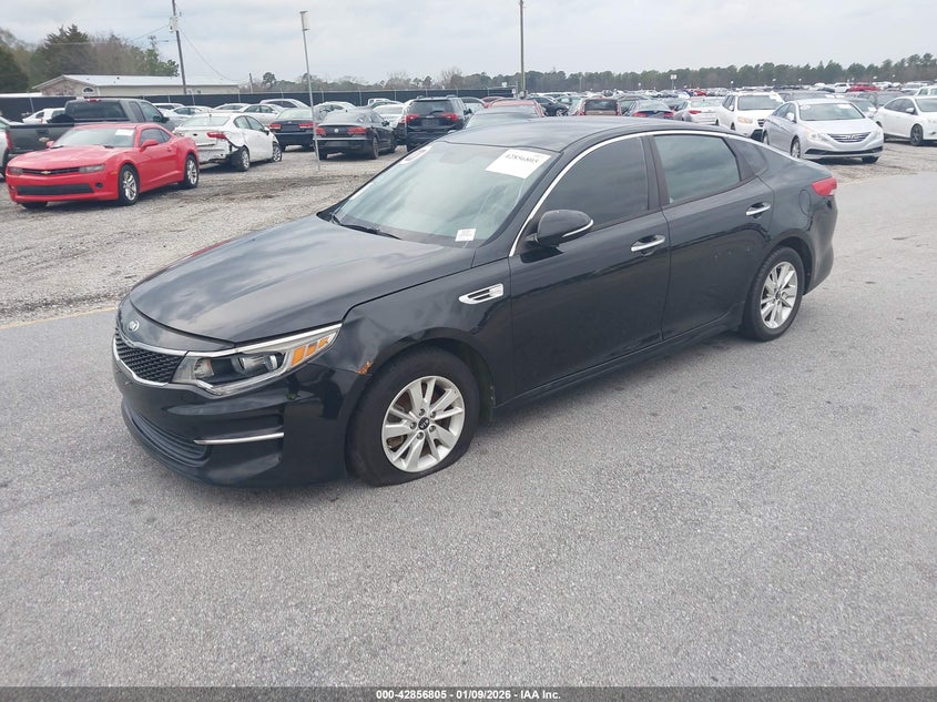 Vin: 5xxgt4l37gg052267, lot: 43350390, kia optima lx 20162
