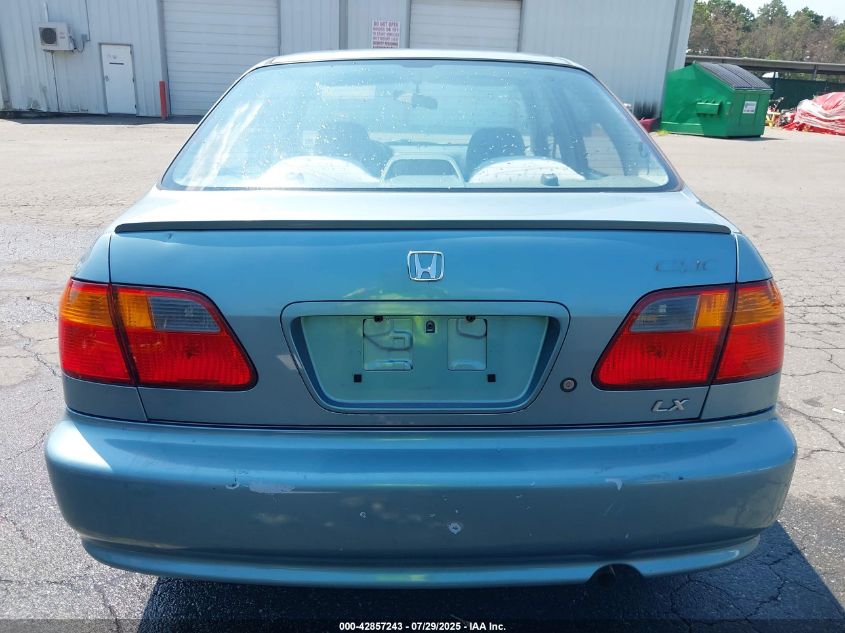 2000 Honda Civic Lx VIN: 1HGEJ6677YL059939 Lot: 42857243