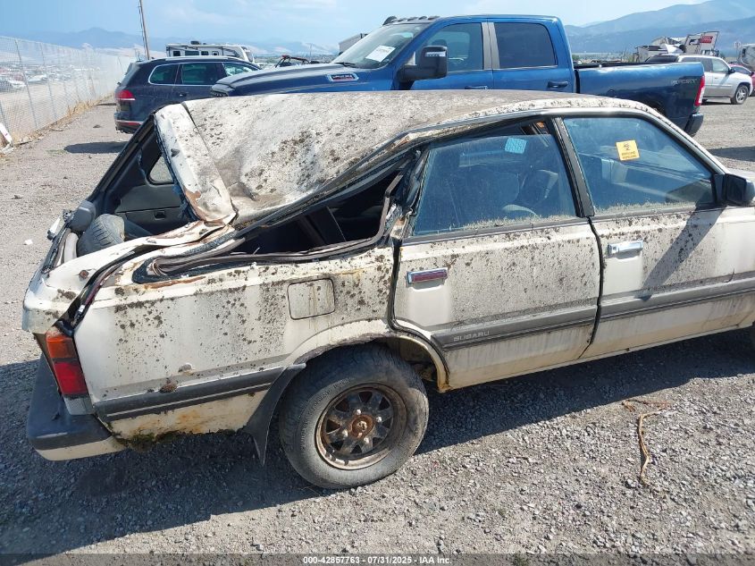 1987 Subaru Gl 4Wd VIN: JF2AN53B1HE451969 Lot: 42857763