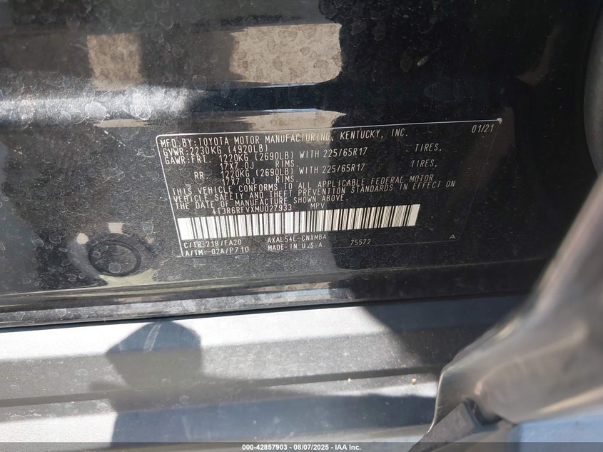 2021 TOYOTA RAV4 HYBRID XLE - 4T3R6RFVXMU027933