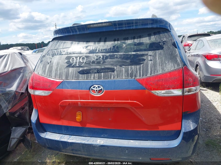 2013 Toyota Sienna Xle V6 8 Passenger VIN: 5TDYK3DC9DS396046 Lot: 42858321