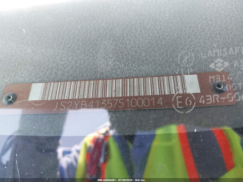 2007 Suzuki Sx4 Convenience/Rally VIN: JS2YB413575100014 Lot: 42858461