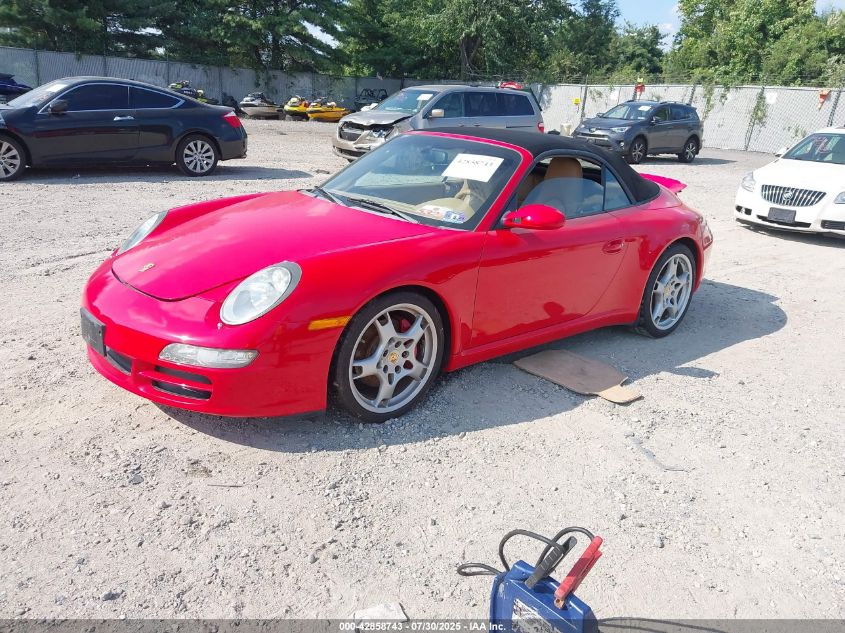 2007 Porsche 911 Carrera 4S/Carrera S red cabrio gasoline WP0CB29987S775200 photo #3