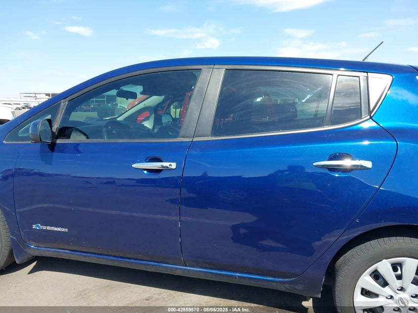 2017 Nissan Leaf S Blue Lot 111042859570 Vin 1N4BZ0CPXHC311717