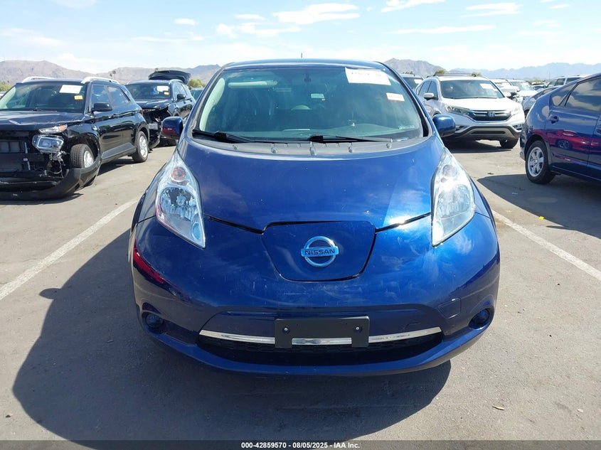 2017 Nissan Leaf S Blue Lot 111042859570 Vin 1N4BZ0CPXHC311717